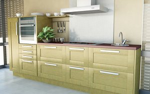 realistic kitchen 3d model