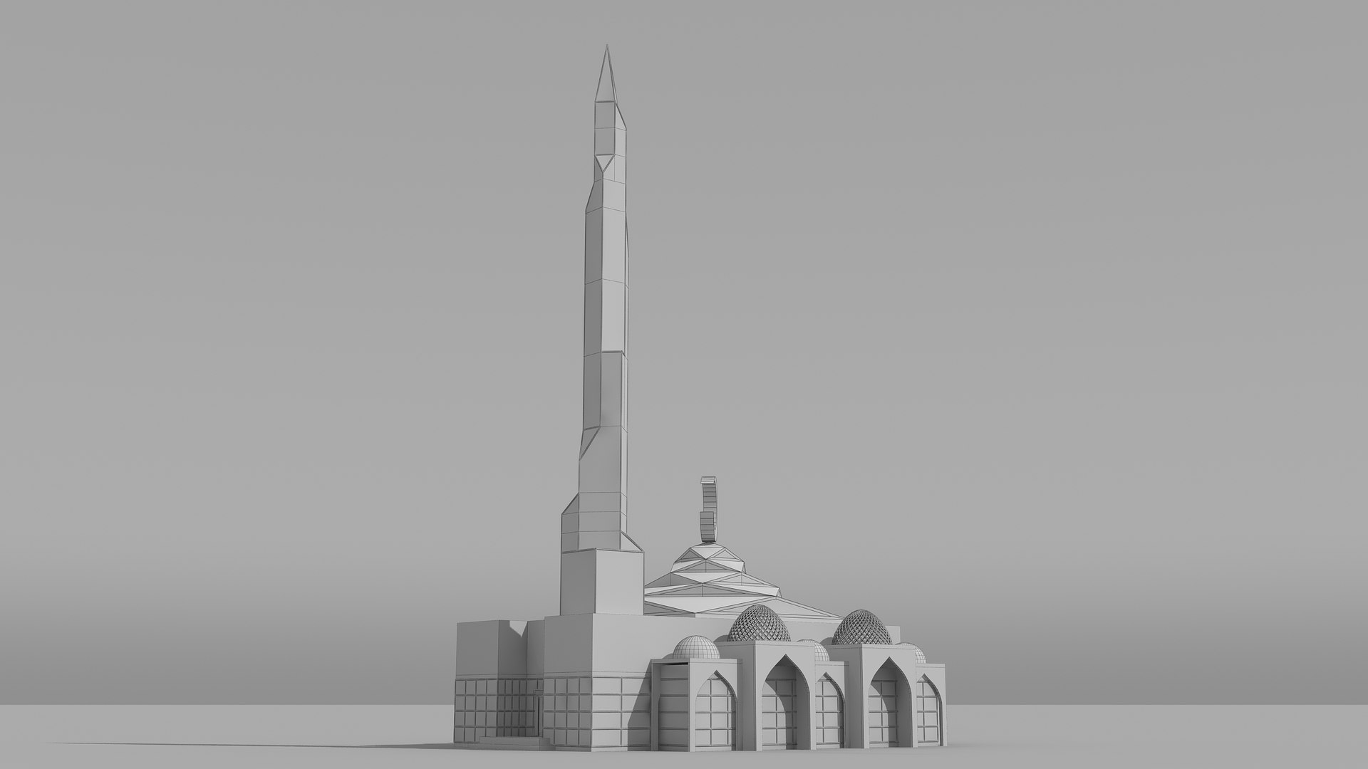 0174 - Mosque Building 3D Model - TurboSquid 2240566