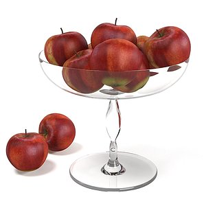 Red Apple Glass Bowl