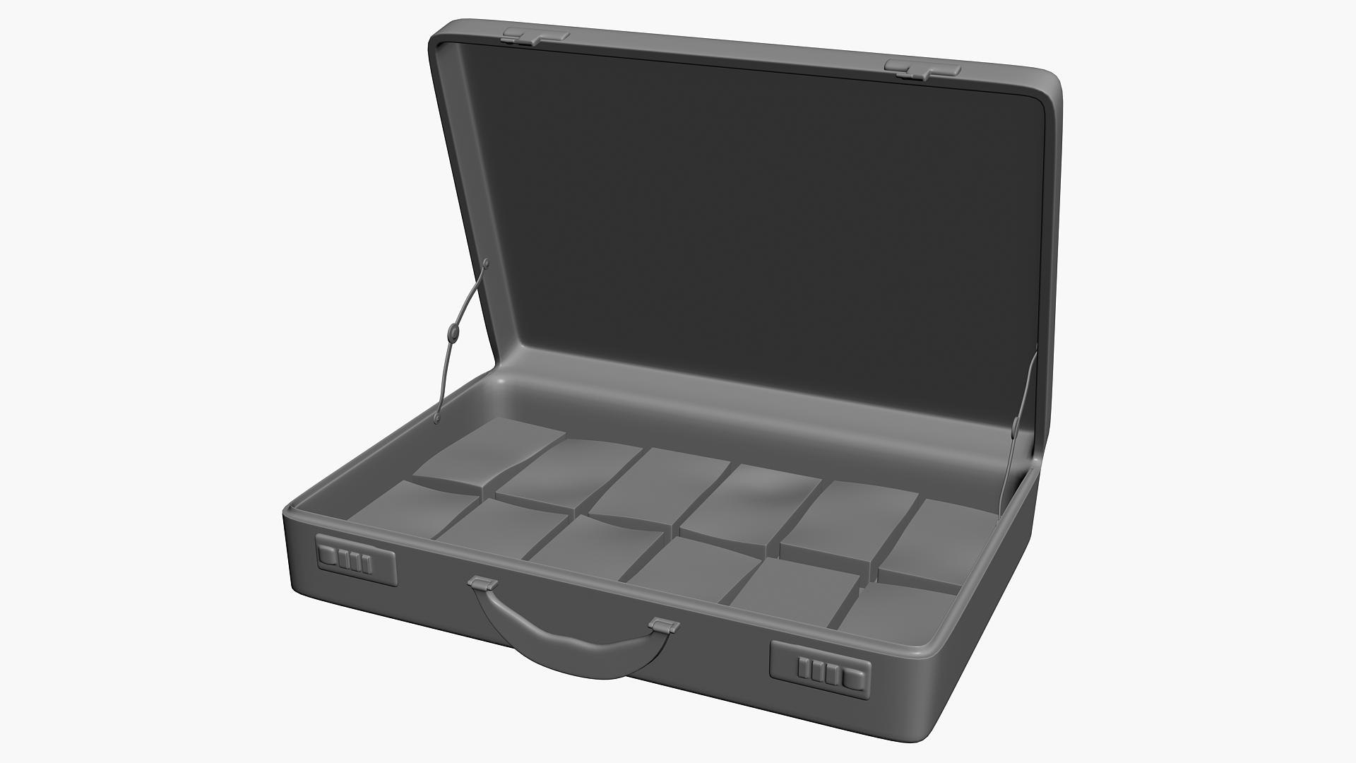 Briefcase With Euro 3D Model - TurboSquid 2318971