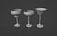 3D Cocktail Glasses Set 01 model