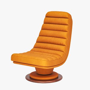 Albert Velvet Armchair 3D Model model
