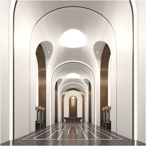 modelo 3d Interior de la sala de arcos - TurboSquid 2137837