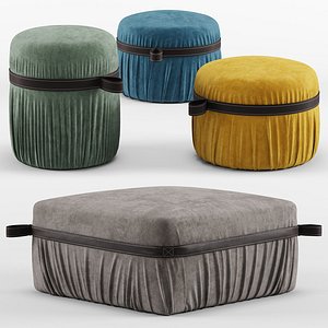 3D model herm poufs - potocco