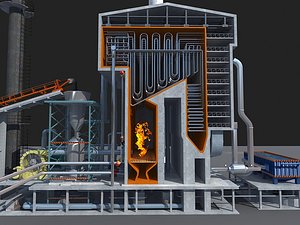 power stations diagrams 3D model