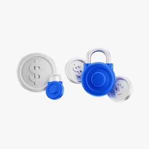 Coin Dollar Lock Icon Mini Pack