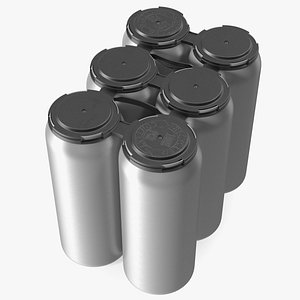 Plastic HDPE 6 Pack Beer Can Carrier 3D