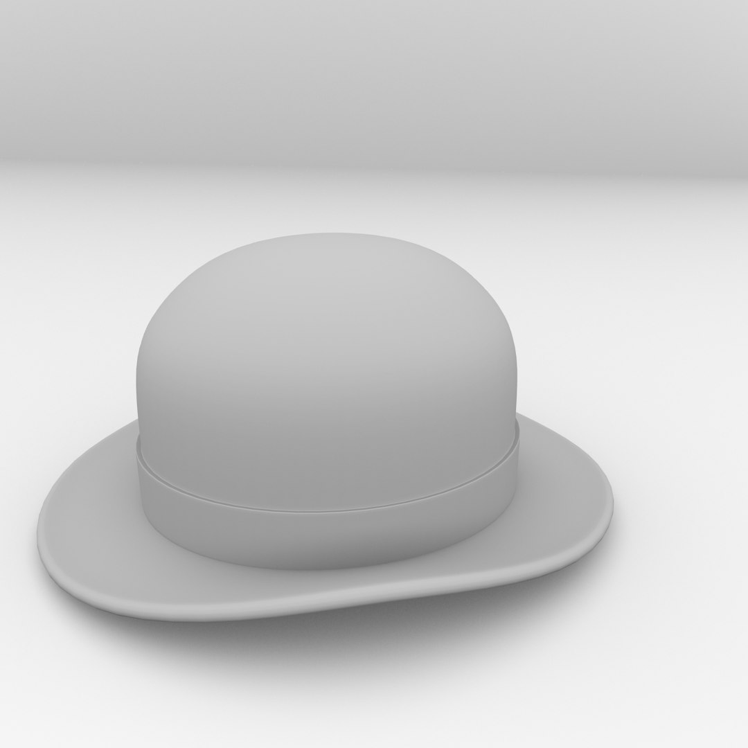 3d Bowler Hat Model