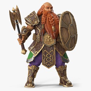 Fantasy Dwarf Character Standing