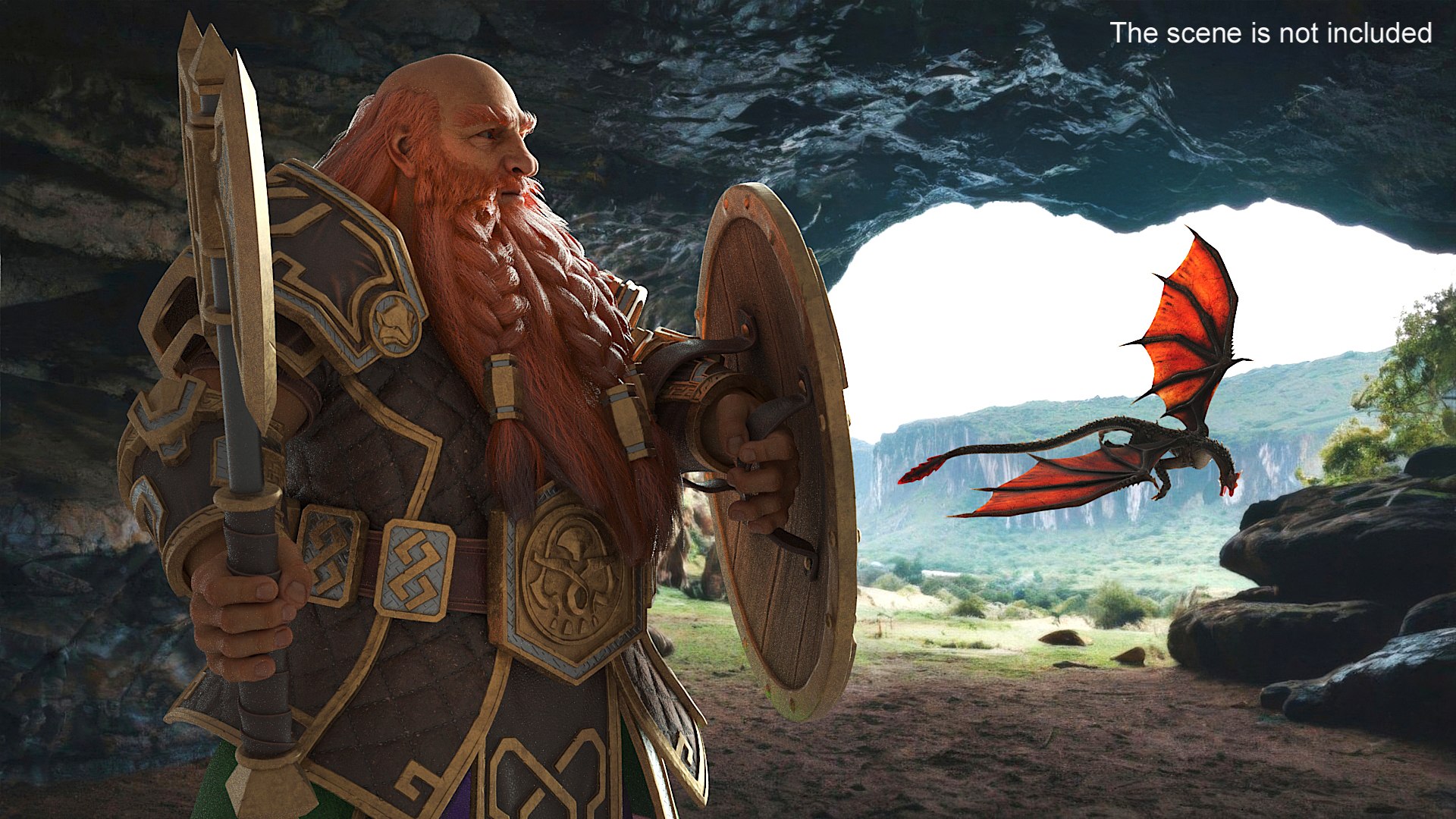 Fantasy Dwarf Character Standing 3D Model - TurboSquid 2396561