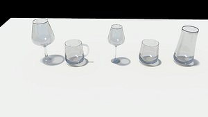 wine glasses 3d model