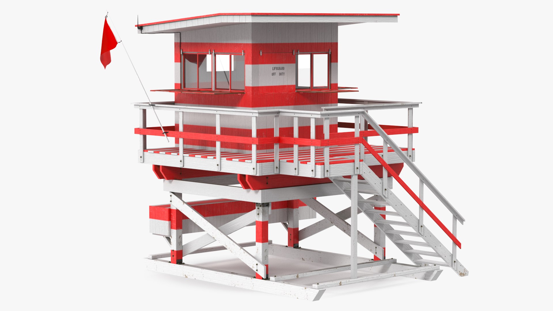Beach Lifeguard Tower 3D model preview