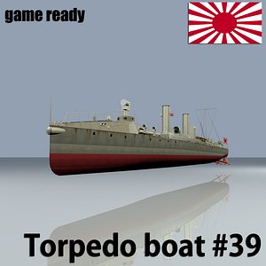 3D japanese torpedo boat