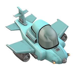 Retro toy airplane 3D model