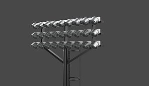 Stadium lights collection 02 3D model model