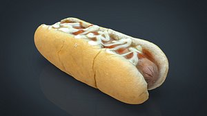 3d max realistic hot dog