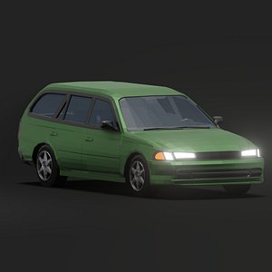 Low Poly Station Wagon model