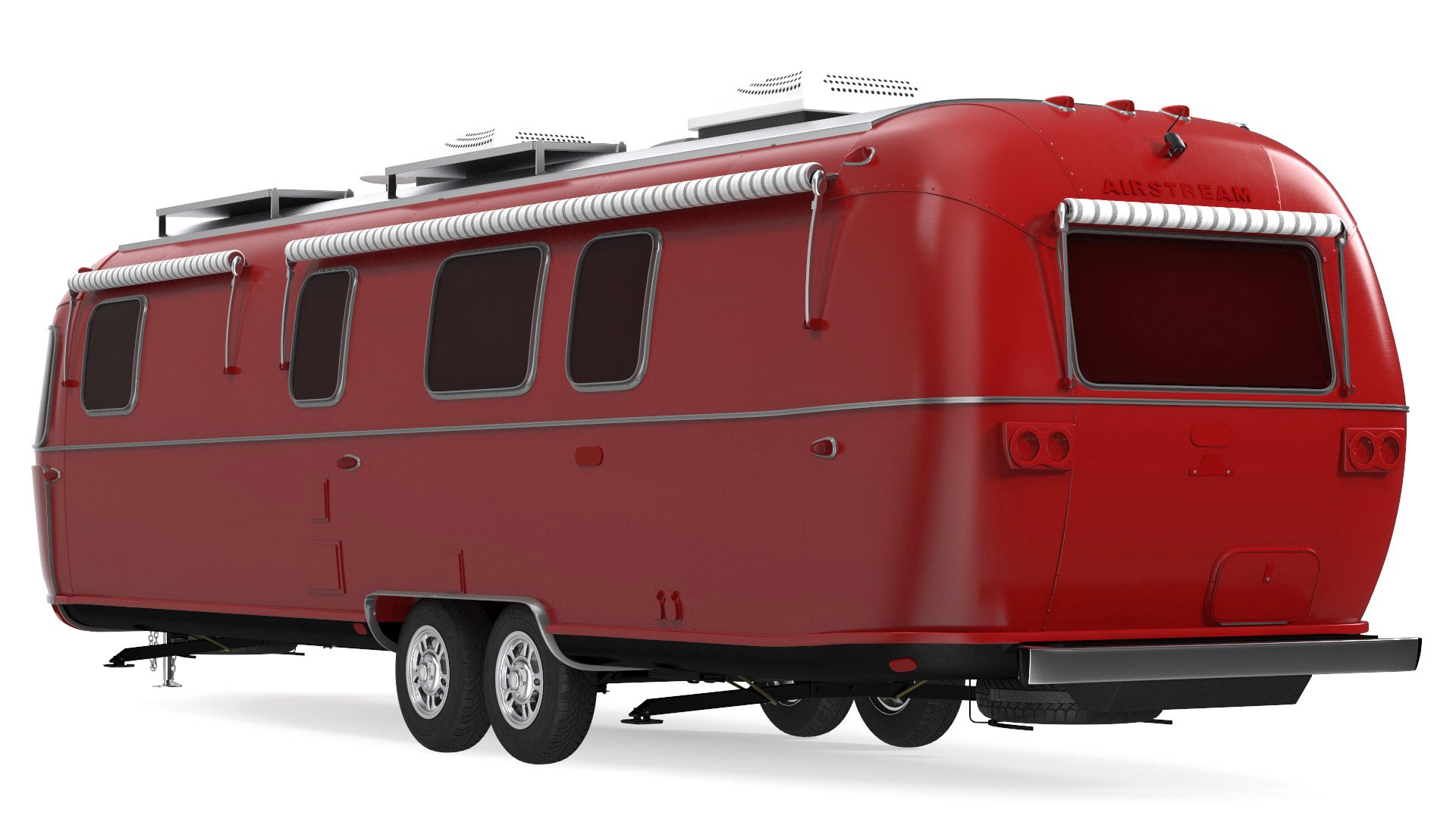 3D Travel Trailer Classic Red Rigged - TurboSquid 2151713