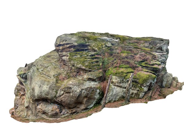 3d model giant stone boulder 16k