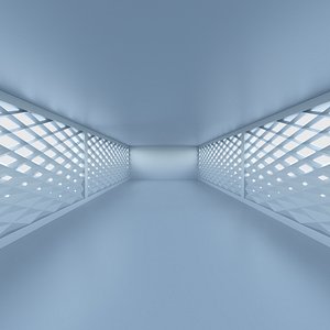 sci fi corridor 3D model