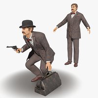 John Watson MD - Victorian Gentleman - Body and Face Rigged