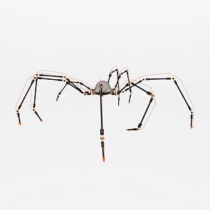 3D Mechanical Spider rigged and fully animated