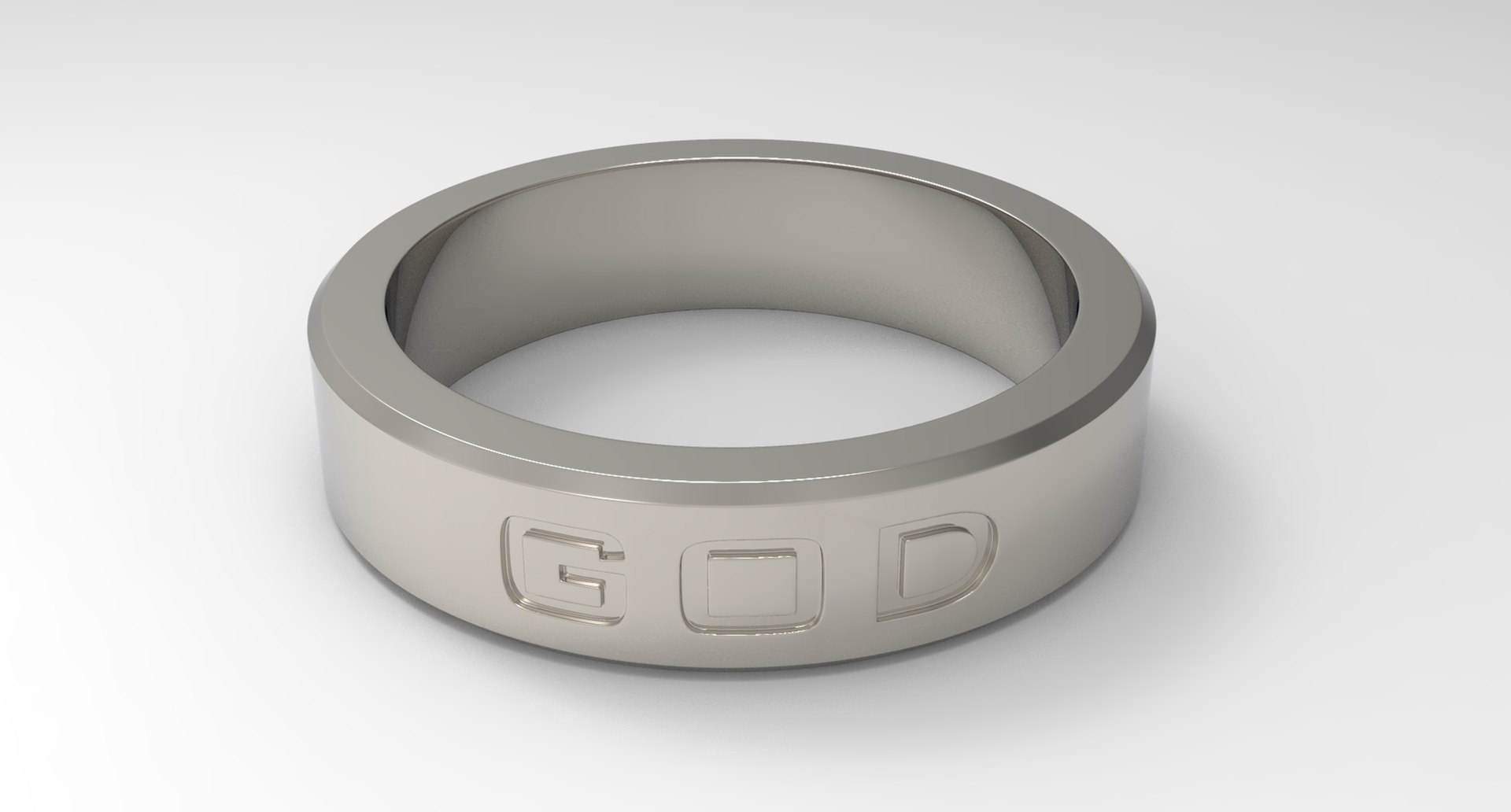 3D God Ring Platinum Model - TurboSquid 1889000