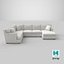 transitonal-sectional-sofa 3D model