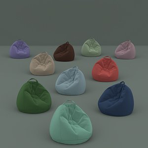 soft beanbags colored flock model
