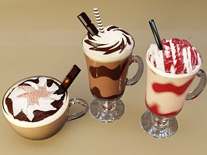Classic Milkshake, Moca Mix Coffee and Hot Chocolate Cup