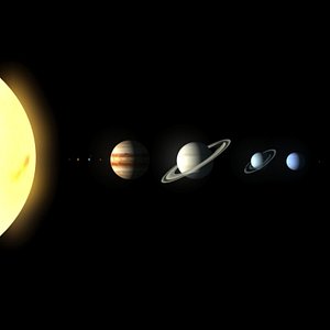 solar planets 3d model