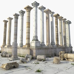 3D ancient columns model