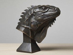 Iguana Sculpture - 3D Print model 3D model