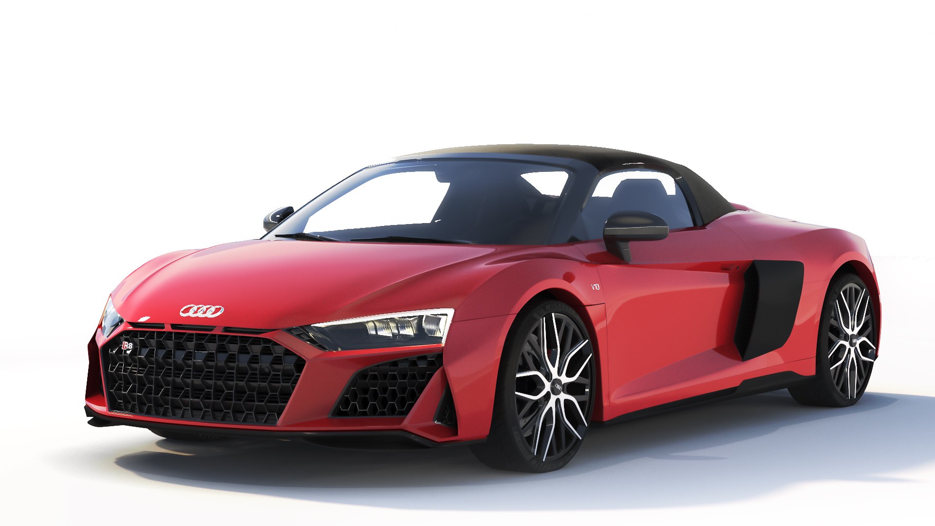 3D Audi R8 Spyder 2021 closed roof - TurboSquid 1887012