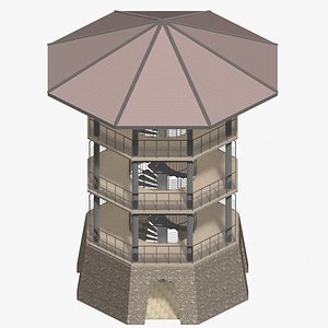 Tropical pavilion 26A68 3D model