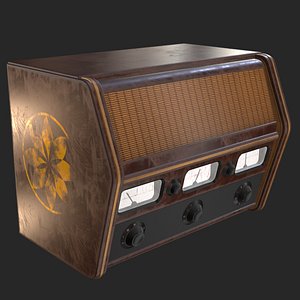 3D old antique radio model