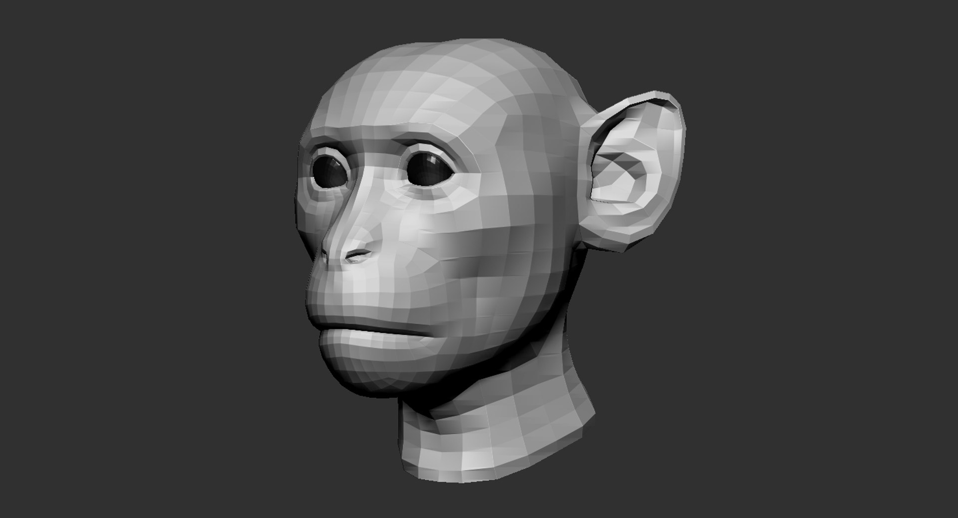 Monkey Head Base Mesh 3D Model - TurboSquid 1430797