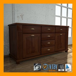 3d model classic cabinet 01