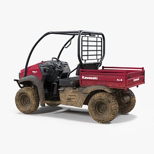 Kawasaki 4x4 Mule SX Dirty 3D Model