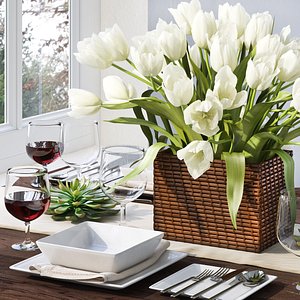 3D model tableware tulip