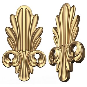 3D Carved Decor Furniture 02 model