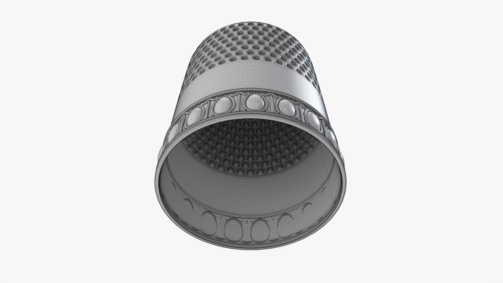 Vintage Metal Thimble 3D - TurboSquid 1786139