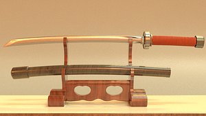 3D laos Katana Game asset