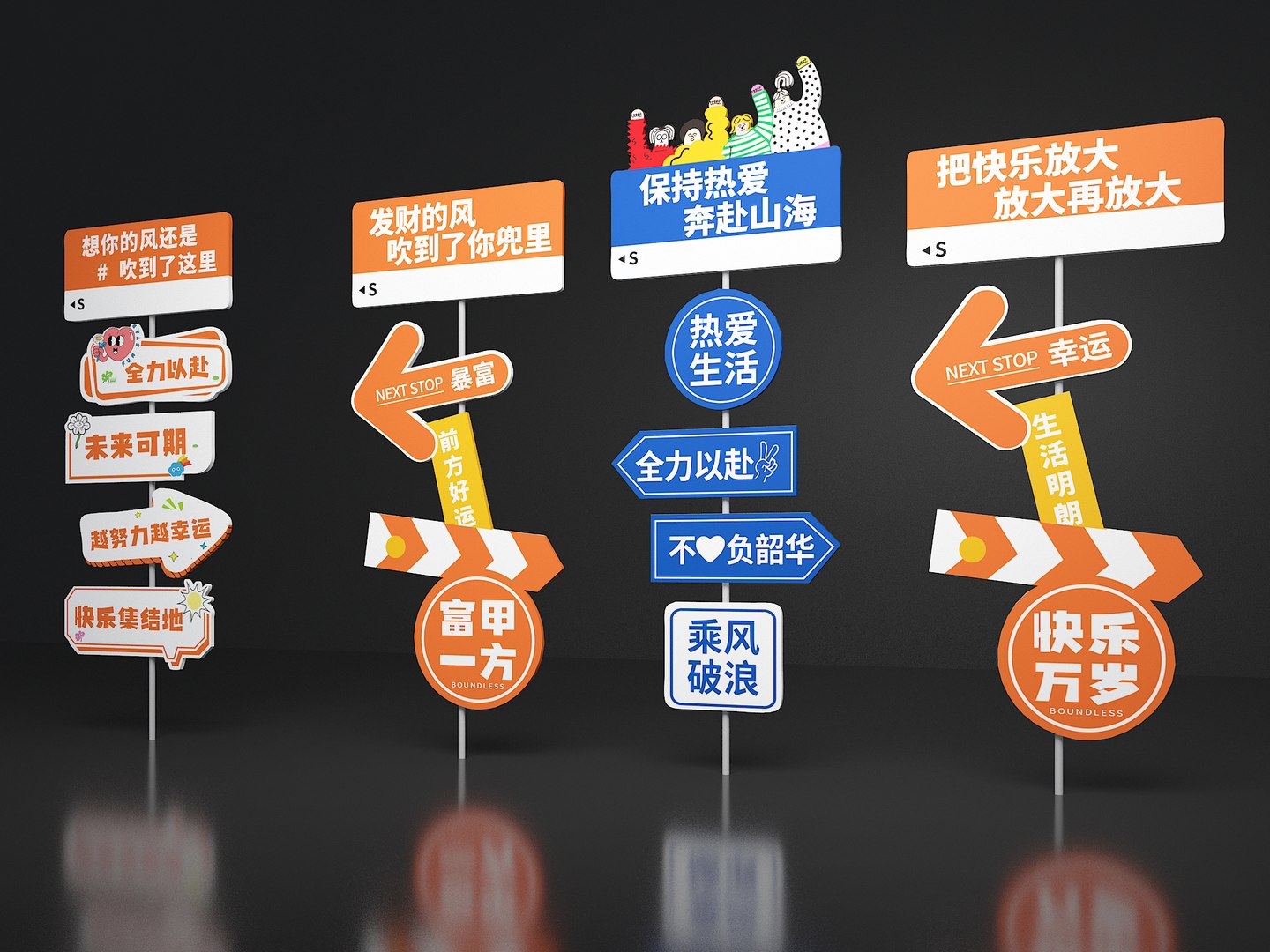 Guide Board Advertising Board Commercial Drainage Board Decorative ...