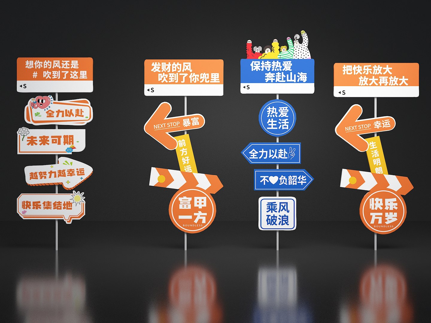 Guide Board Advertising Board Commercial Drainage Board Decorative ...