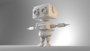 radio robot rigged 3D model