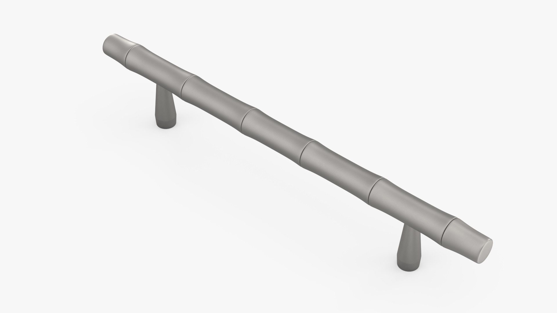 Kitchen Cabinet Handle T-Bar Designed Silver 3D model preview