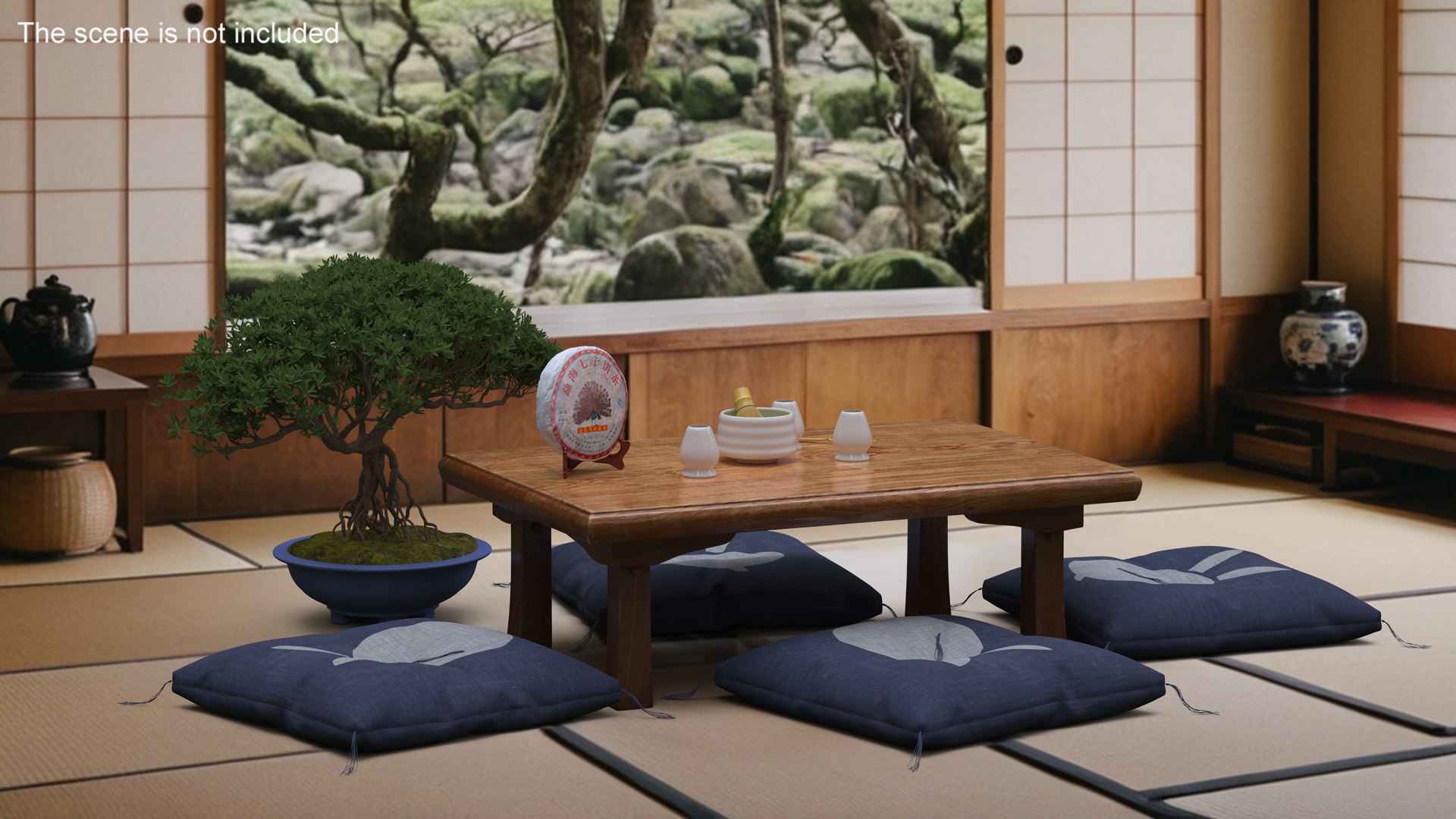 Low Tea Table Set 3D Model - TurboSquid 2290761