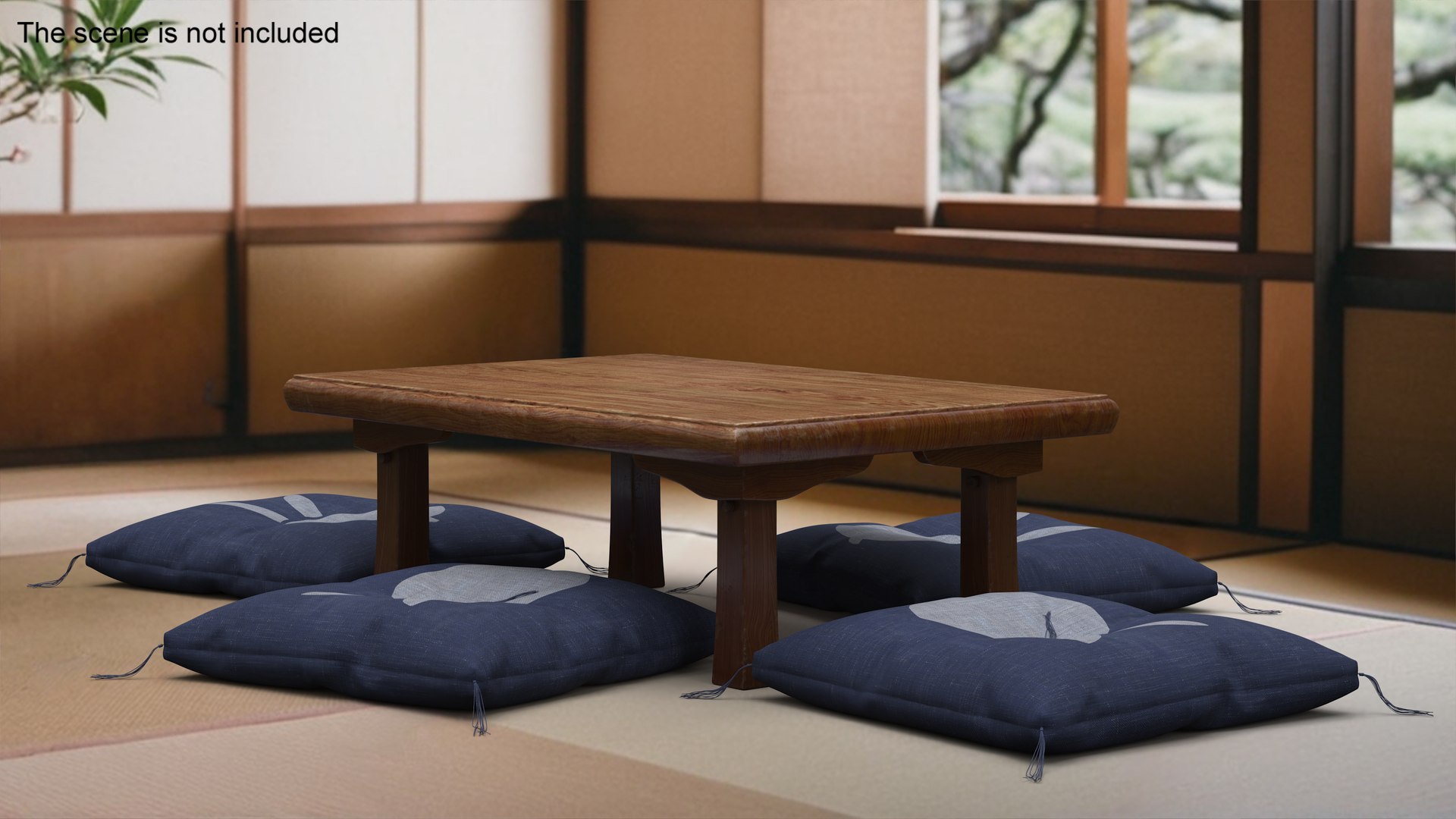 Low Tea Table Set 3D Model - TurboSquid 2290761