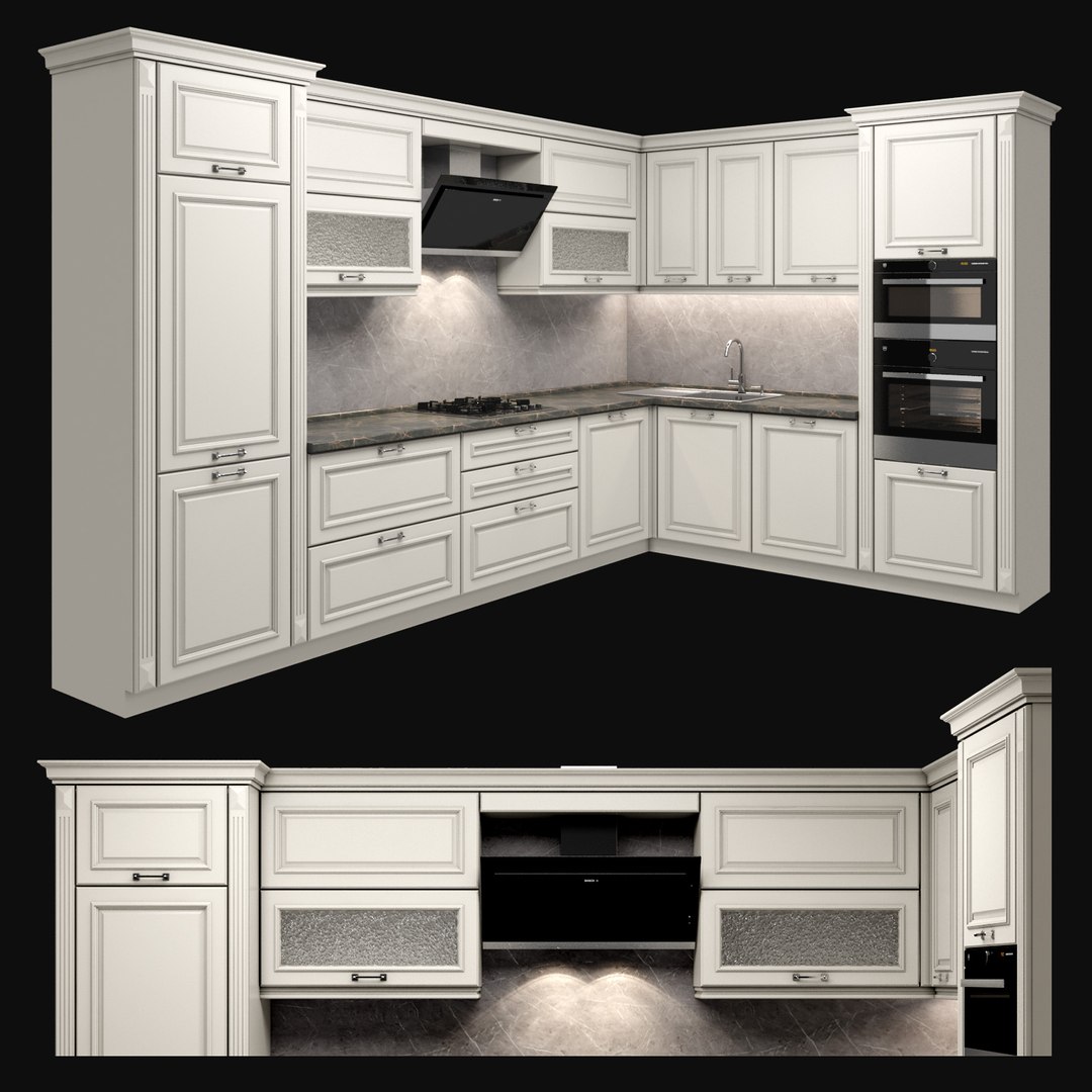 Corner kitchen 3D model - TurboSquid 1487153